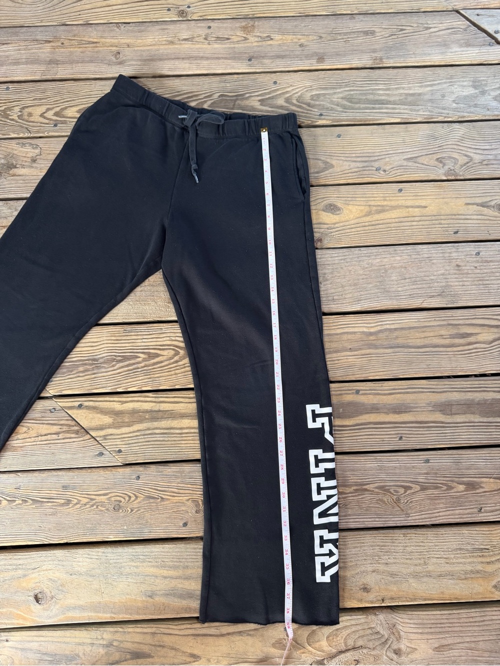 Victoria’s Secret PINK Boyfriend Sweatpants Black Logo Size M - Picture 7 of 7
